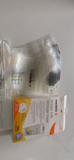Unused breast milk storage bags
