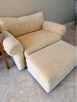 Oversized chair and ottoman