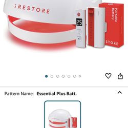 iRestore Essential Laser Hair Growth System + Rechargeable Battery Pack - FDA Cleared Hair Growth for Men & Hair Loss Treatments for Women with Thinni