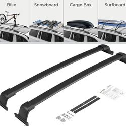 Roof Rack Cross Bars Compatible with Nissan Pathfinder 2020-2026 SV SL Platinum with Raised Side Rai