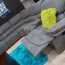 *Weekly Feature!!!*---Charming Alejandra Gray Microfiber Reclining Sectional Sofas---Only $1599!!!---Delivery/Financing Available😉