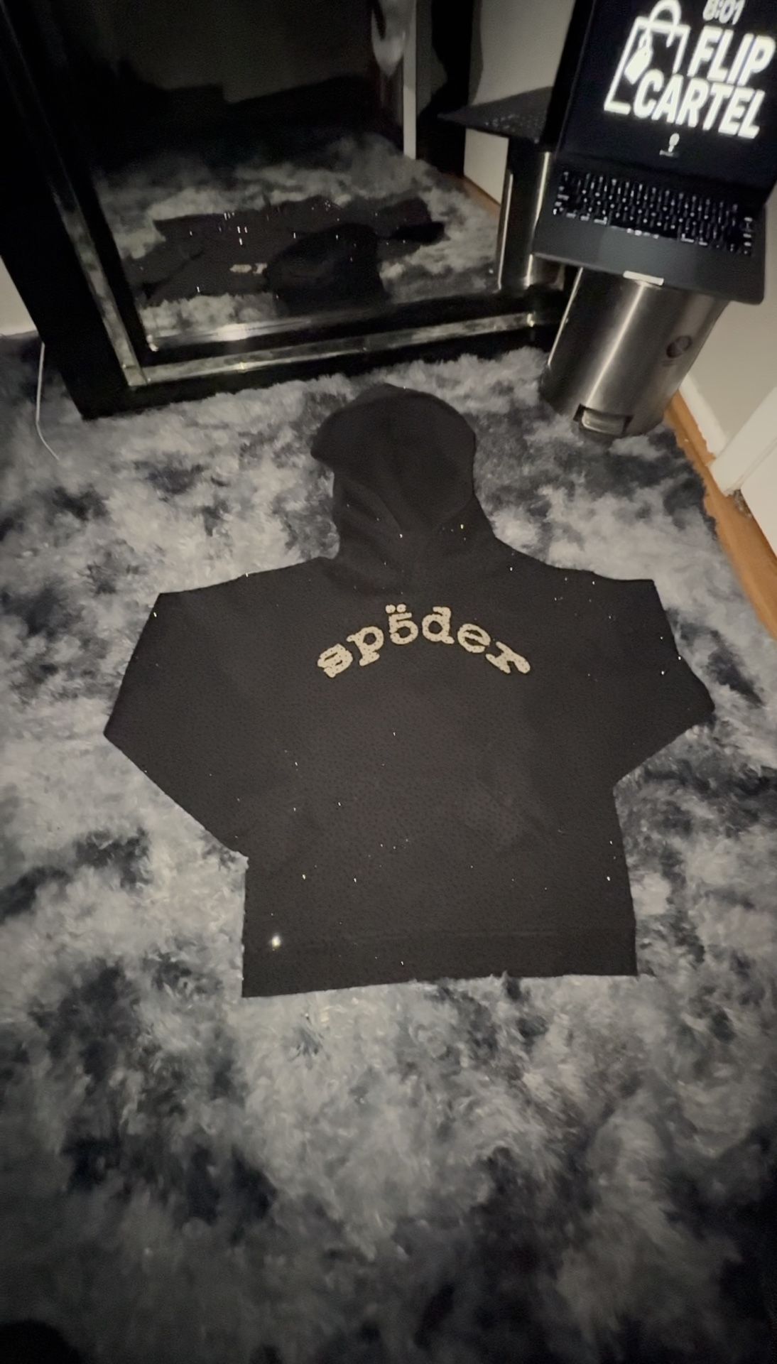 Sp5der VVS hoodie black sz small