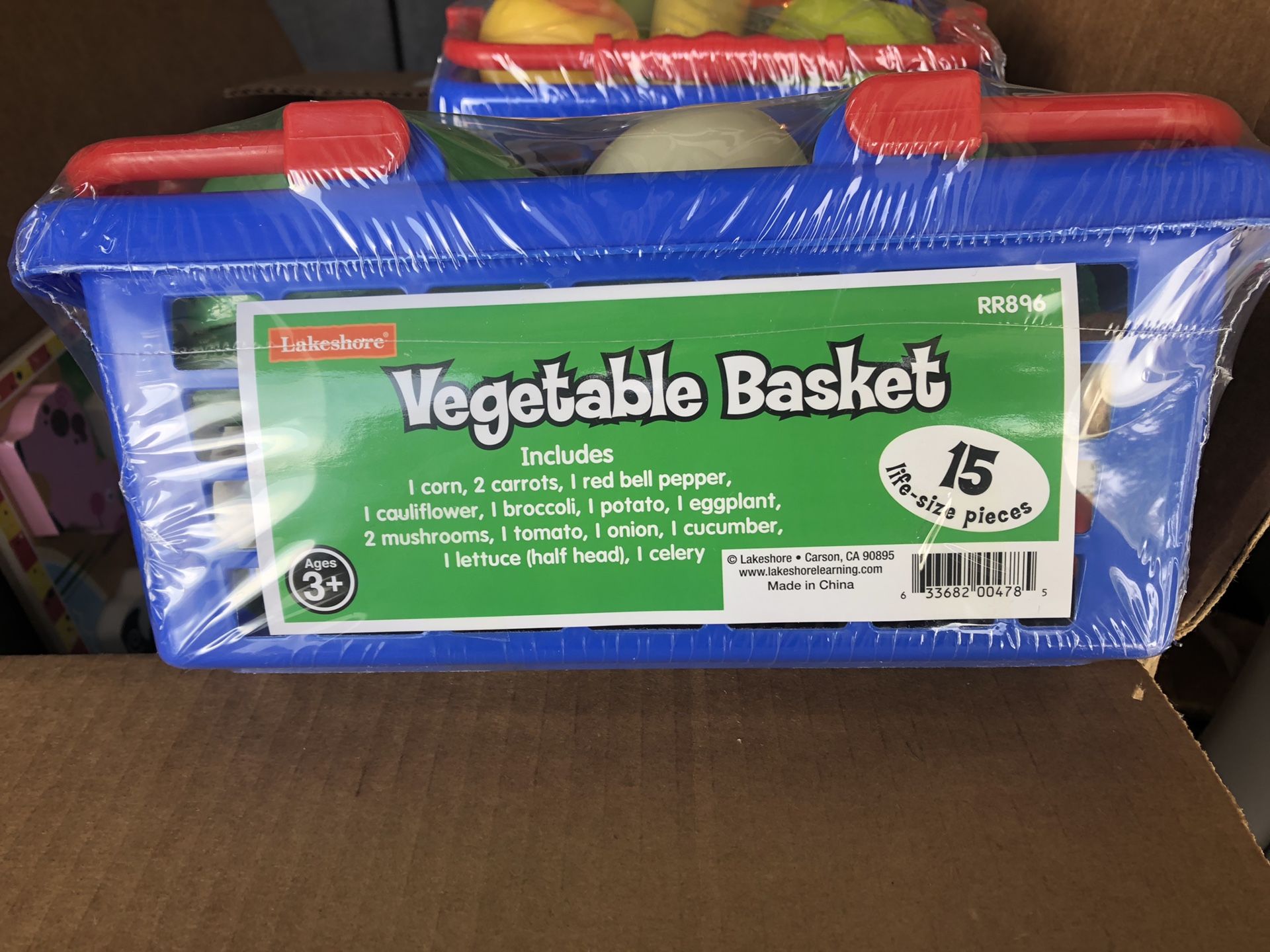 Lakeshore Let’s Go Shopping Vegetable Basket NEW