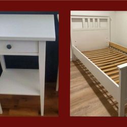 1 Twin Bed Frame + 1 Nightstand 