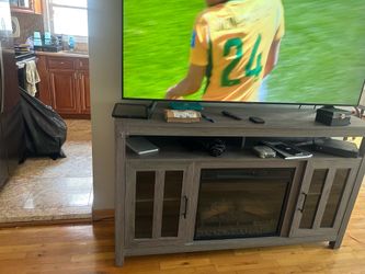 Fake fireplace gray