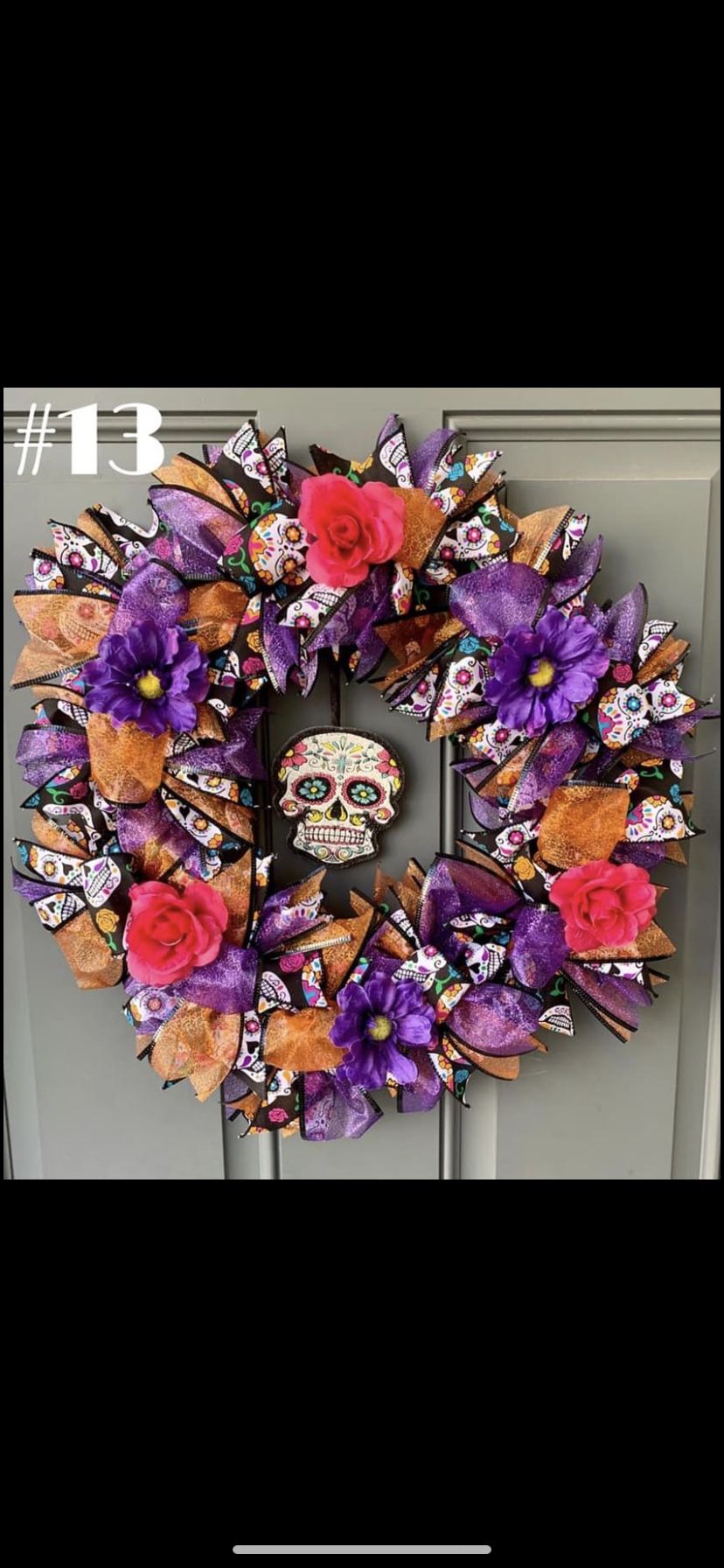 Day Of The Dead Wreath
