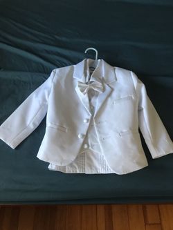 Toddler Boys White Communion Suit