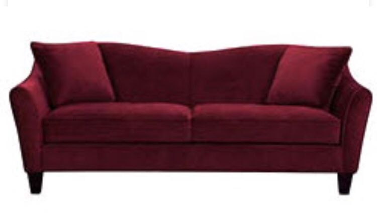 Abbie Sofa - Red velvet- Pier 1 imports
