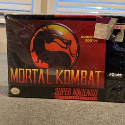 Super Nintendo 1992  MORTAL KOMBAT Game, New Sealed
