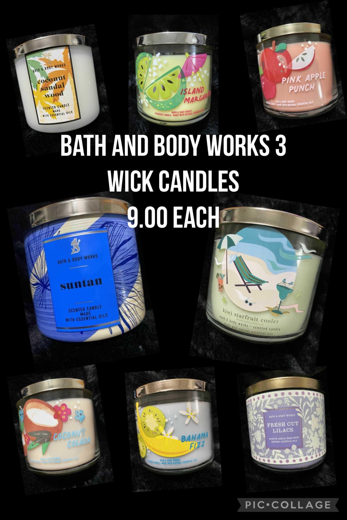 Bath And Body Works 3 Wick Candles NEW 