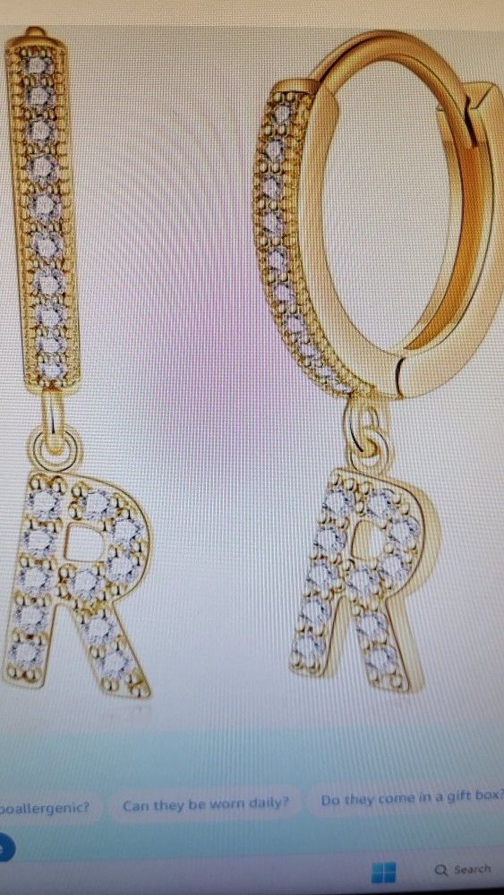 Sannyra Hoop Earing For Woman Or Children 14 K Gold Plated Hypoallergenic Stud Earings