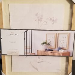 (Set of 2) 16"" x 20"" Wispy Sprig Framed Wall Canvas!!