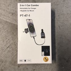 Retractable Car Charger for iPhone  USb C