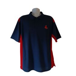 Boston Red Sox men's navy/red short-sleeve polo shirt size L