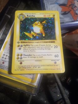  Pokemon 1st Edition Riatchu Holo Pokemon Card Original 1999