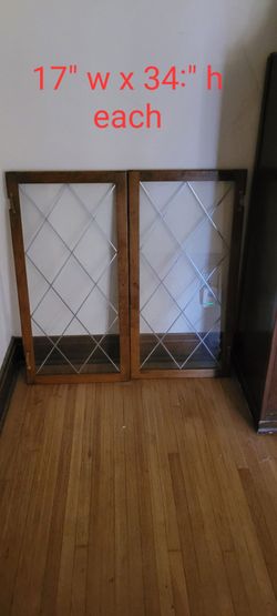 Tudor Cottage Country Glass Metal Wood Door Shutter