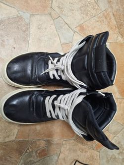 Rick Owens Geobasket Black/Milk - Size 45