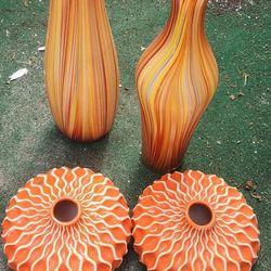Italian art glass vases
