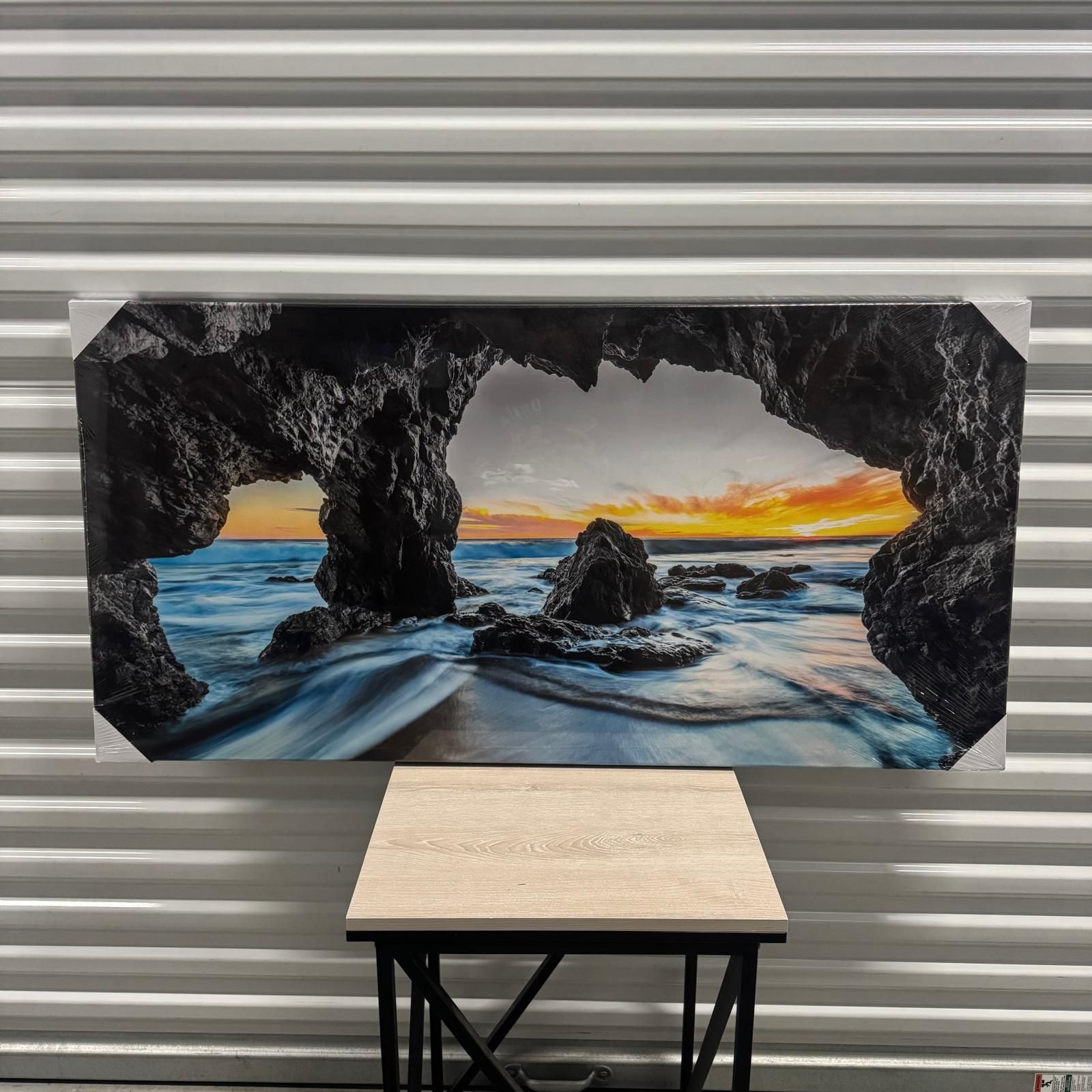 48 x 24 Large Ocean Canvas Wall Art Seascape Picture Prints Black and White Painting Home Decor