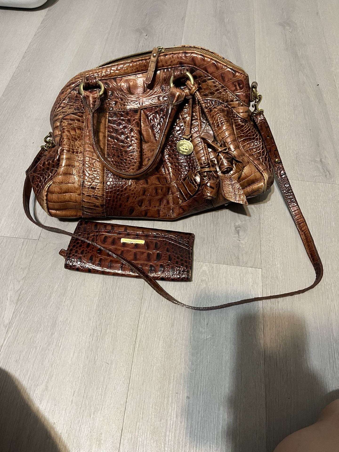 Brahmin Leather Snake Skin Purse And Wallet