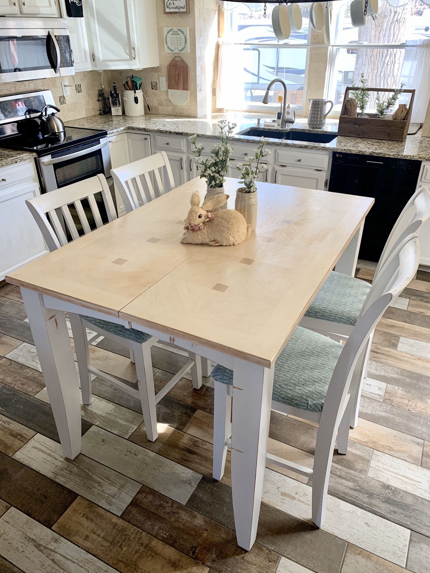 Tall counter height kitchen table set