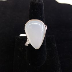 Size 10.25 Moonstone In Sterling Silver Ring