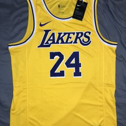 Kobe Bryant Los Angeles Lakers Yellow Nike Swingman Jersey 24