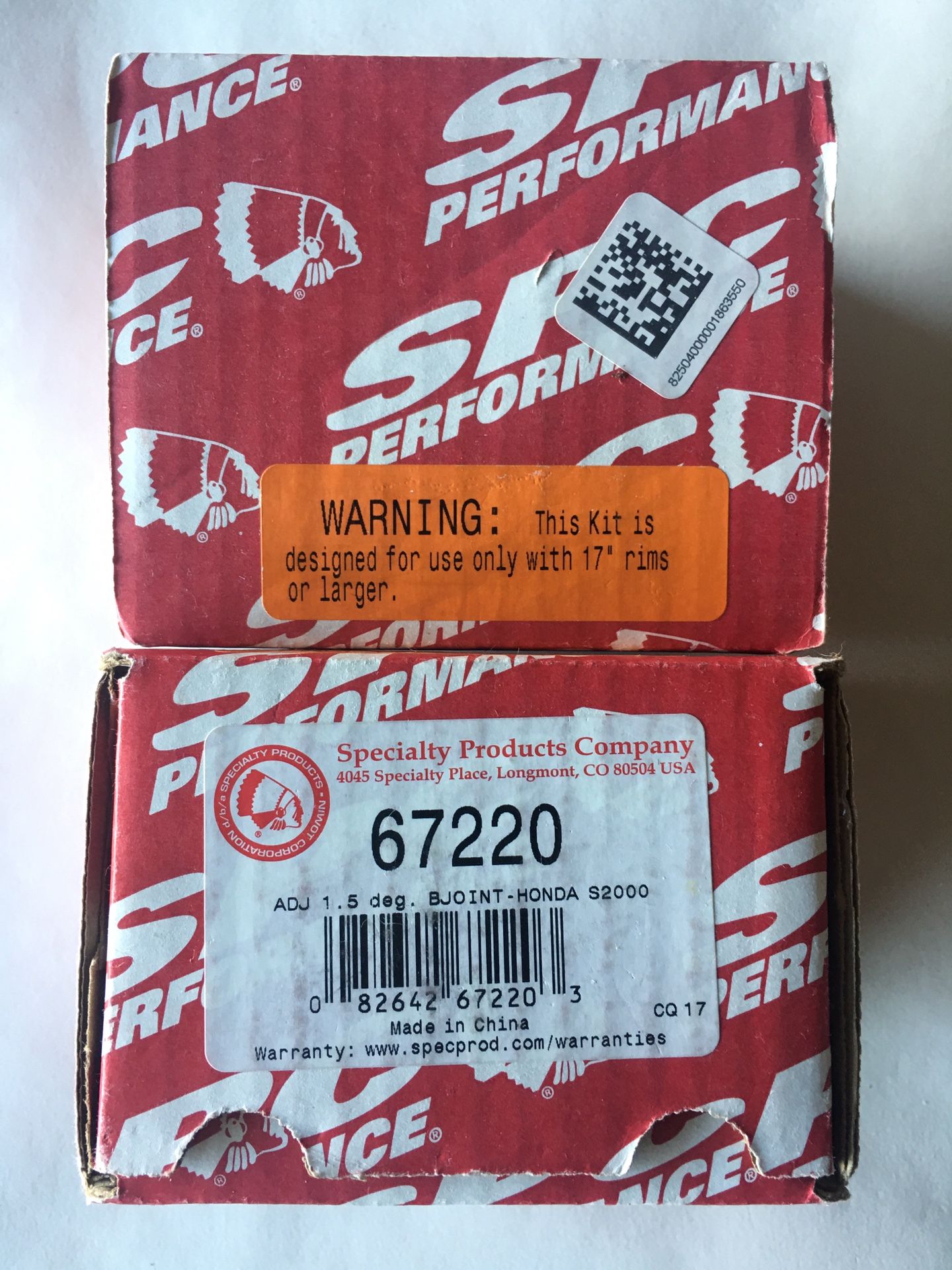 SPC Performance 00-09 Honda S2000 Front/Rear Adjustable ball joints ( 1.5 degrees) PAIR.