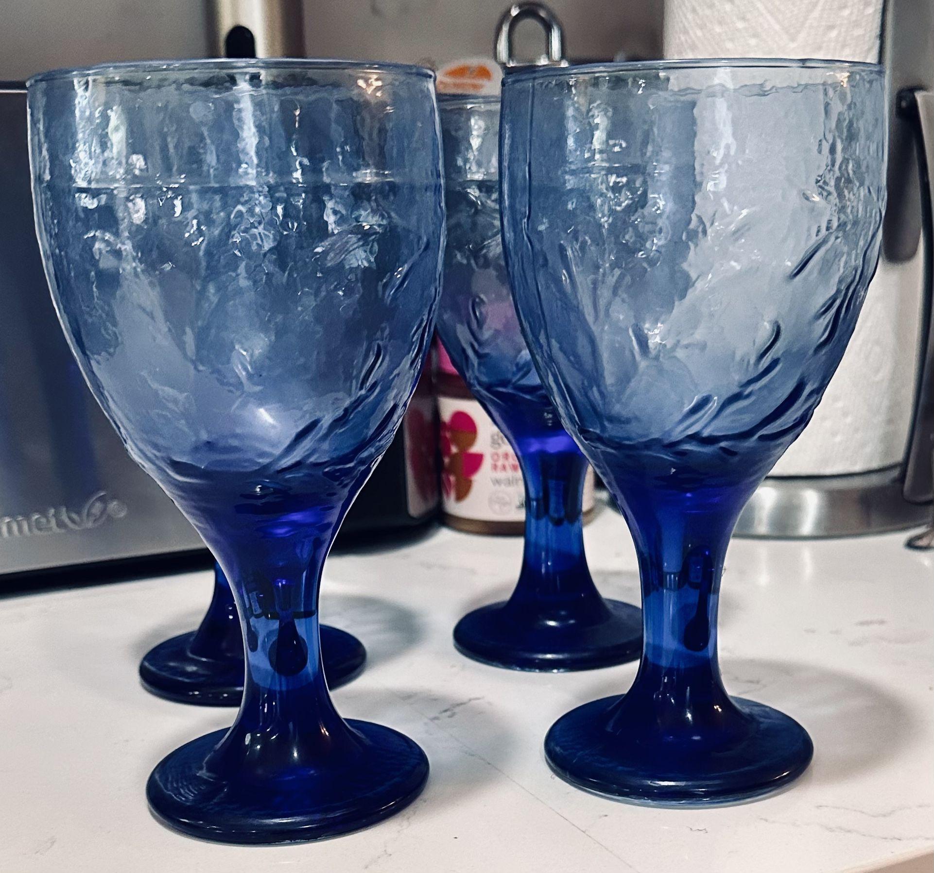 Blue Wine Glasses Set Of 4