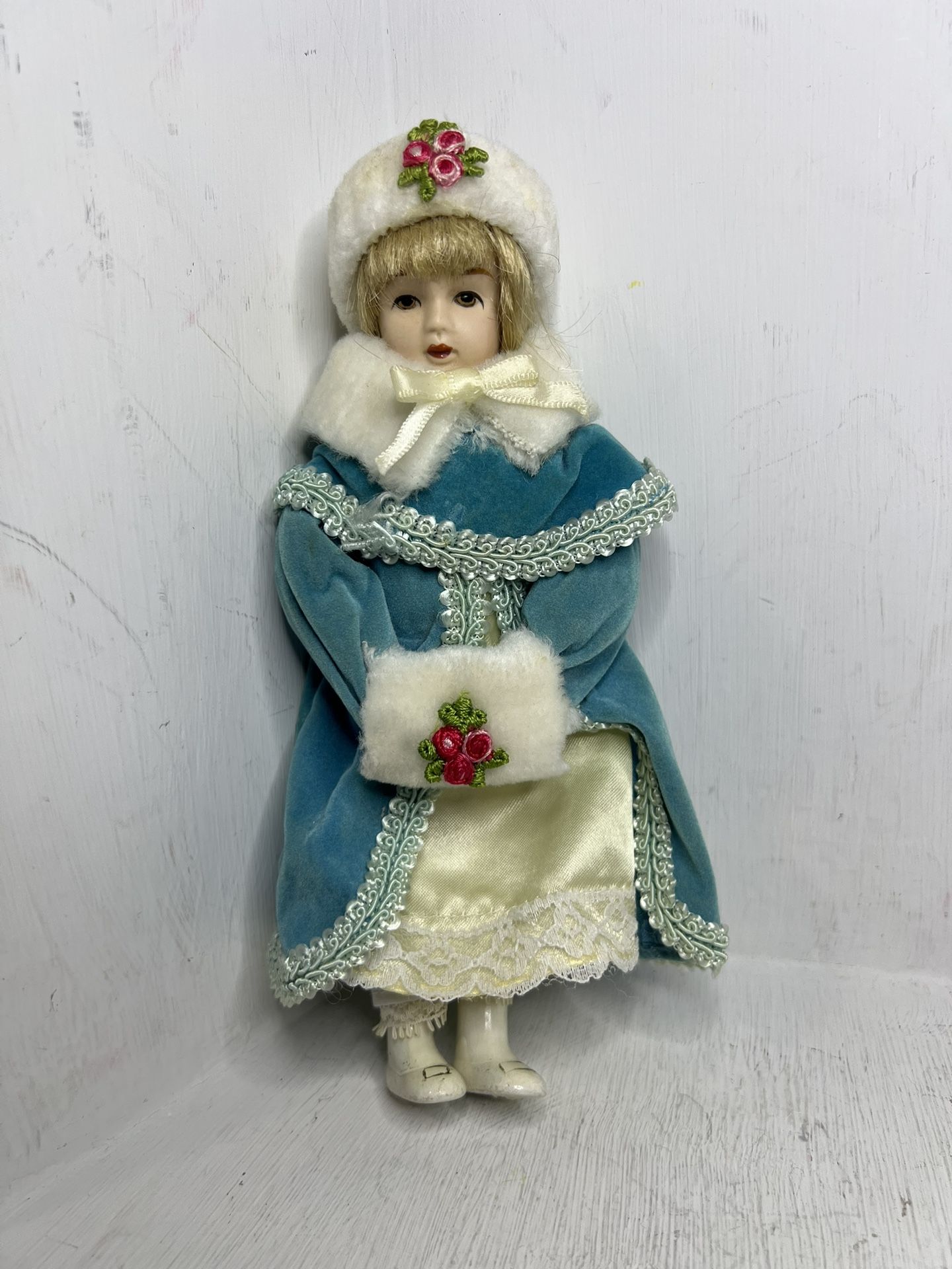 Vintage 1960s Victorian Revival Porcelain Doll