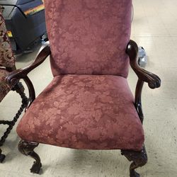 Beautiful Rose Colored Cushioned Chair