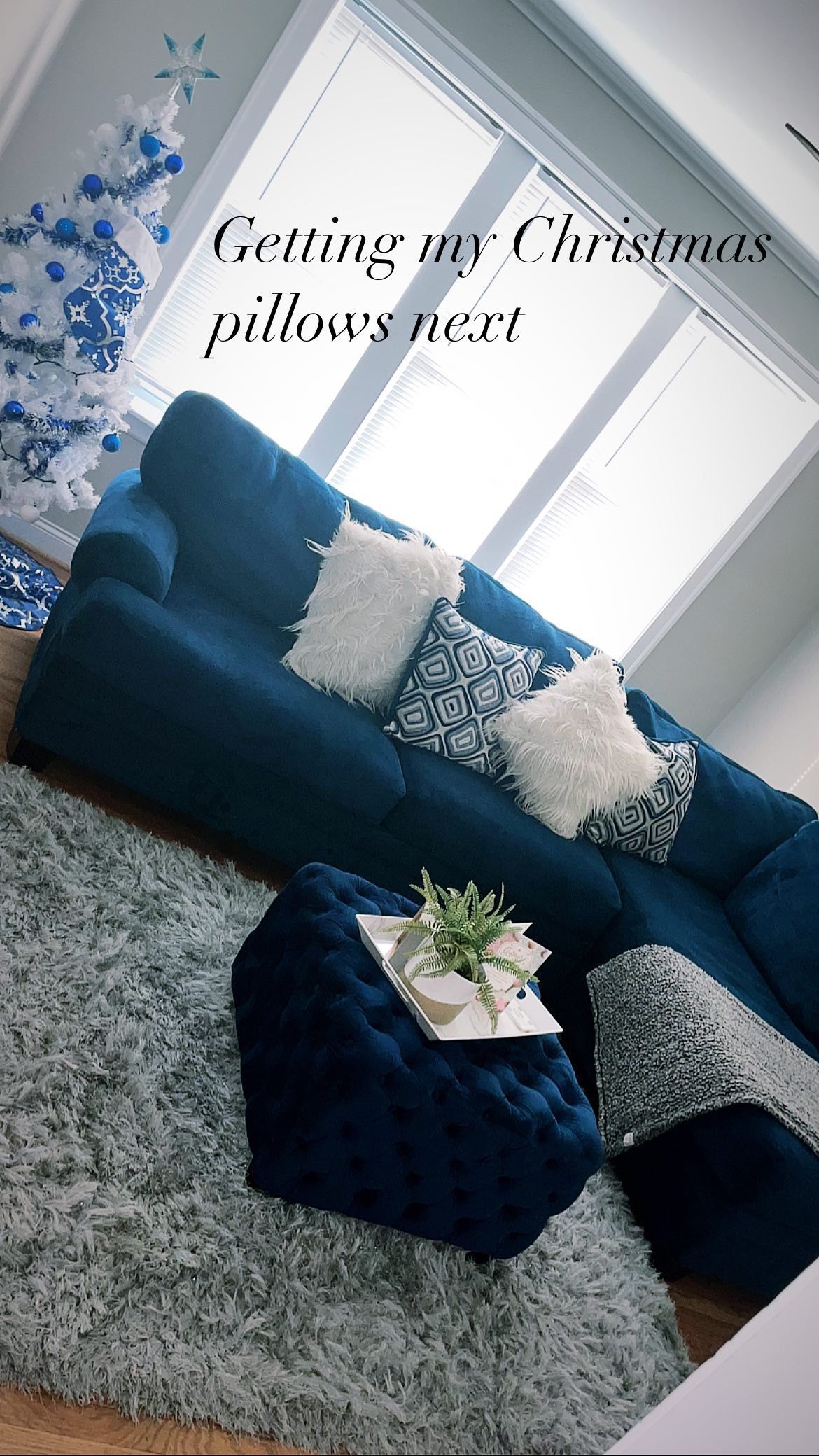 Blue Sectional For Sale