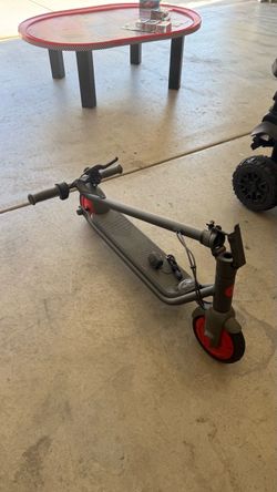 Electric Kick Scooter with Red Wheels