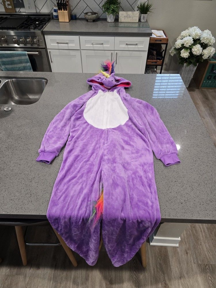 Unicorn Onesie Costume Sleep Wear Outfit Small/Medium Adult