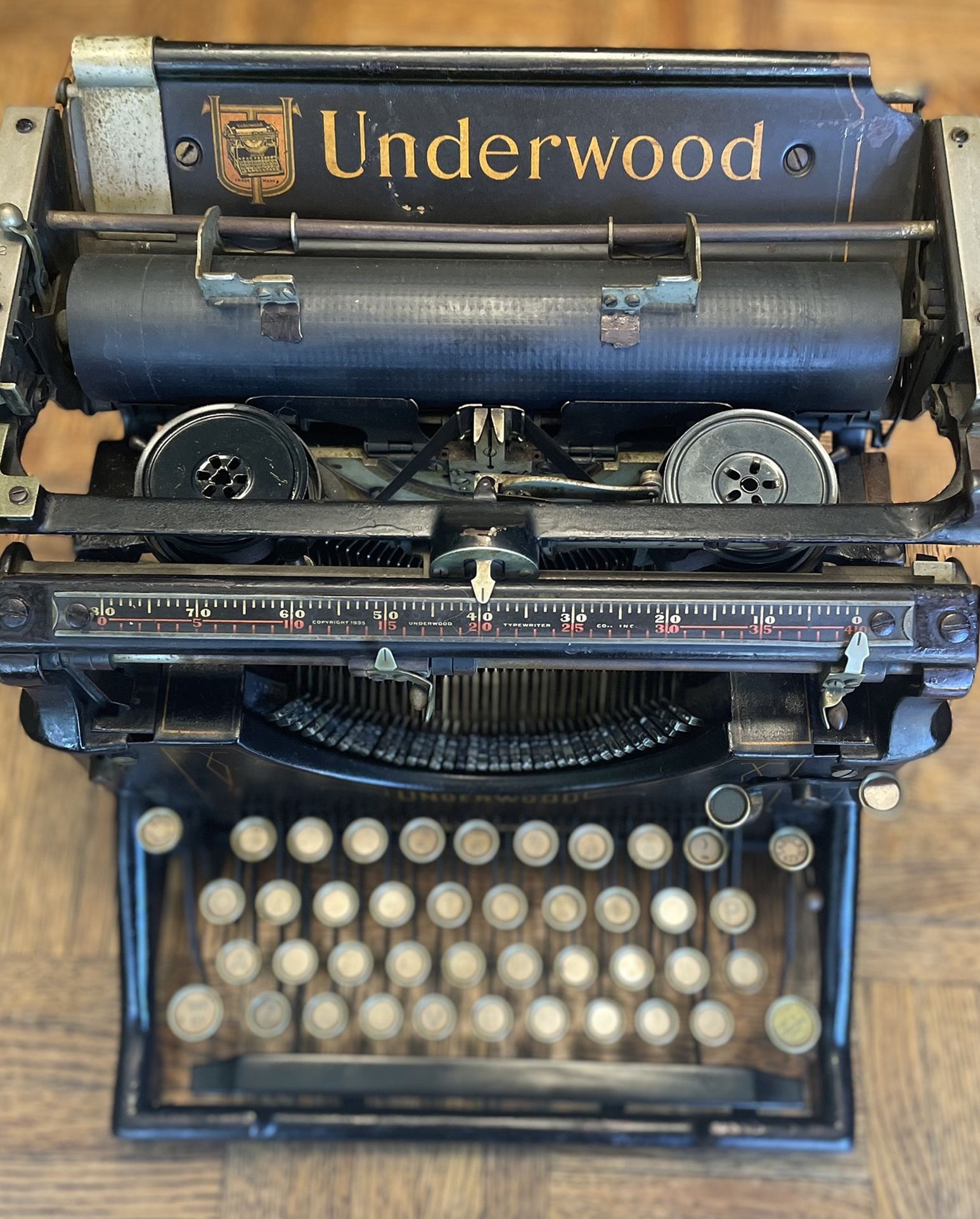 Rare Antique  Underwood Typewriter No 4 From Early 1900’s Made In USA And In Excellent Working Condition 