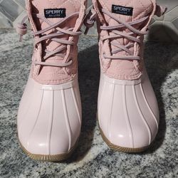 Pink Sperry Saltwater/snow Boots Size 4