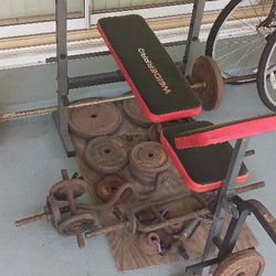 Weight Bench- Weights & Bars