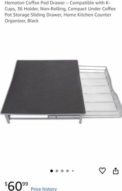 Coffee pod metal drawer