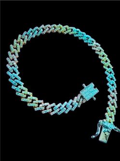 925 tri color Moissanite Monaco bracelet