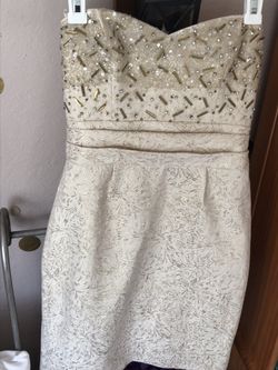 NWT Badgley Mischka strapless dress SZ6