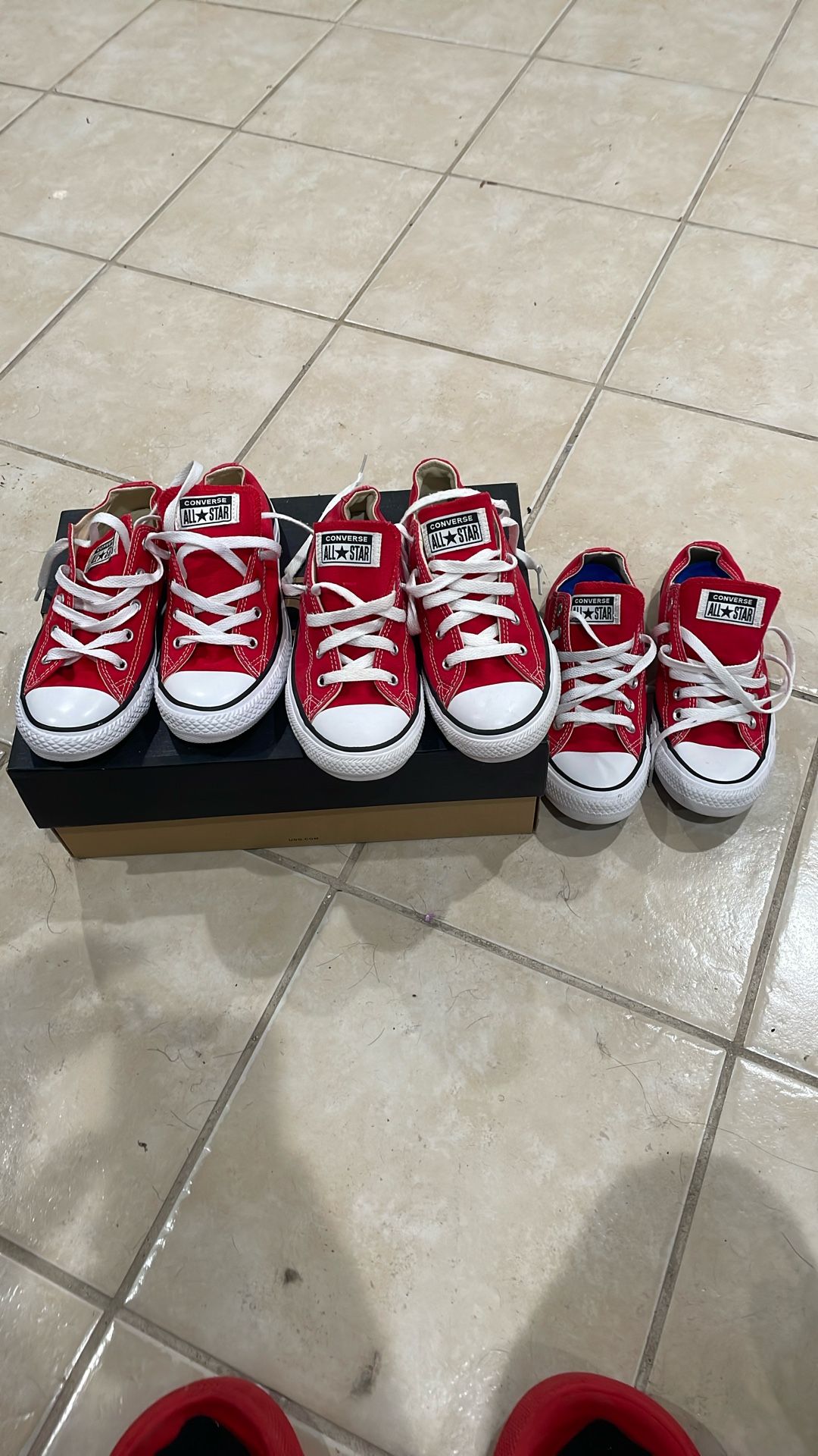 3 Pair Of Converse