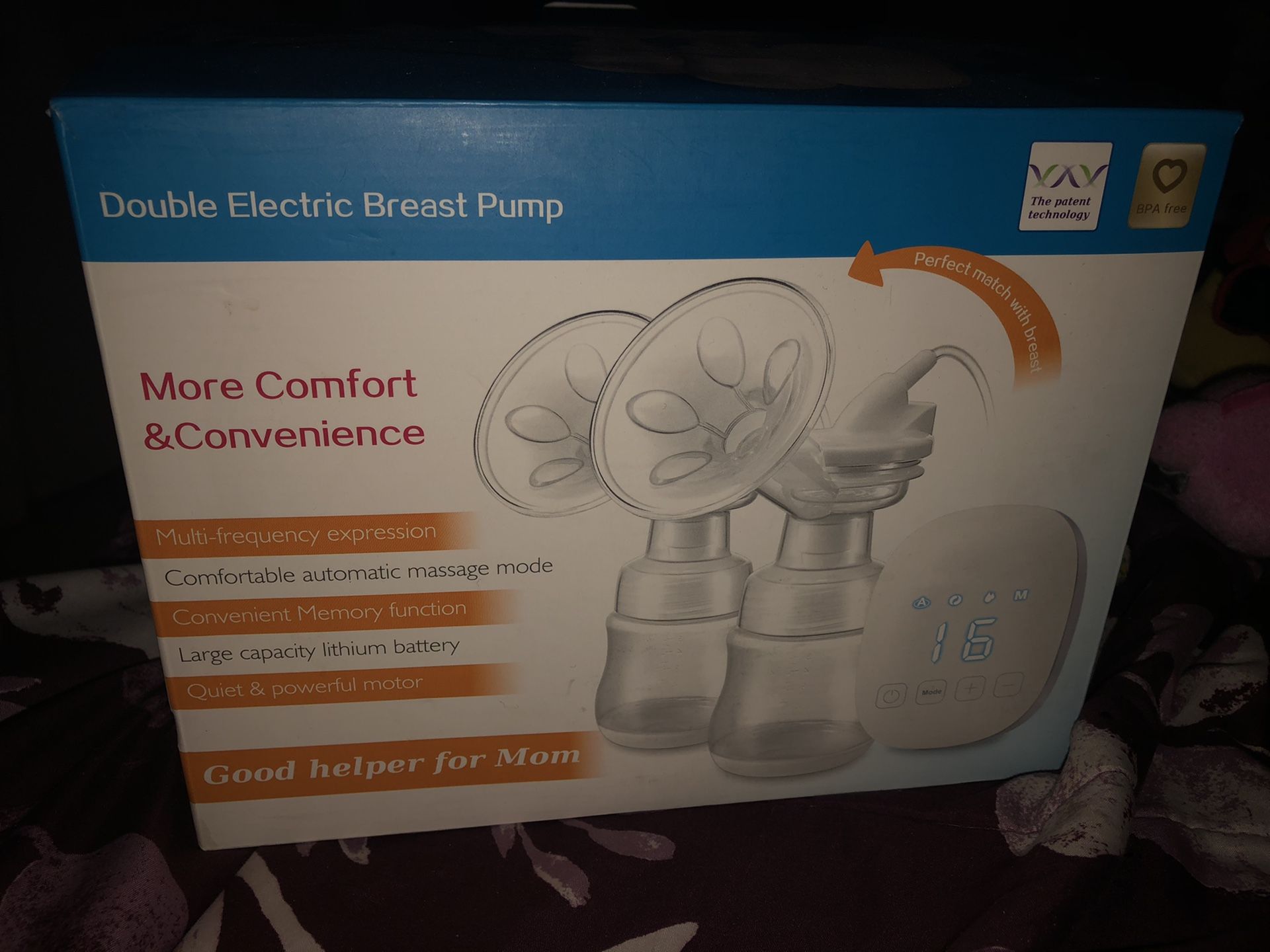 Double electric breast pump