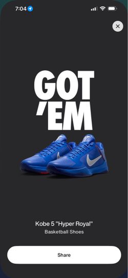 Kobe 5 dodgers size 10