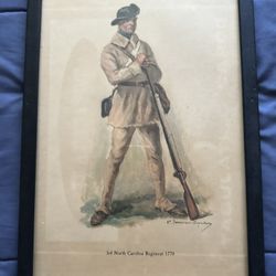 Set of Revolutionary War soldier prints