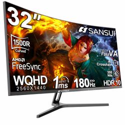Sansui curved gaming monitor 32 inch New