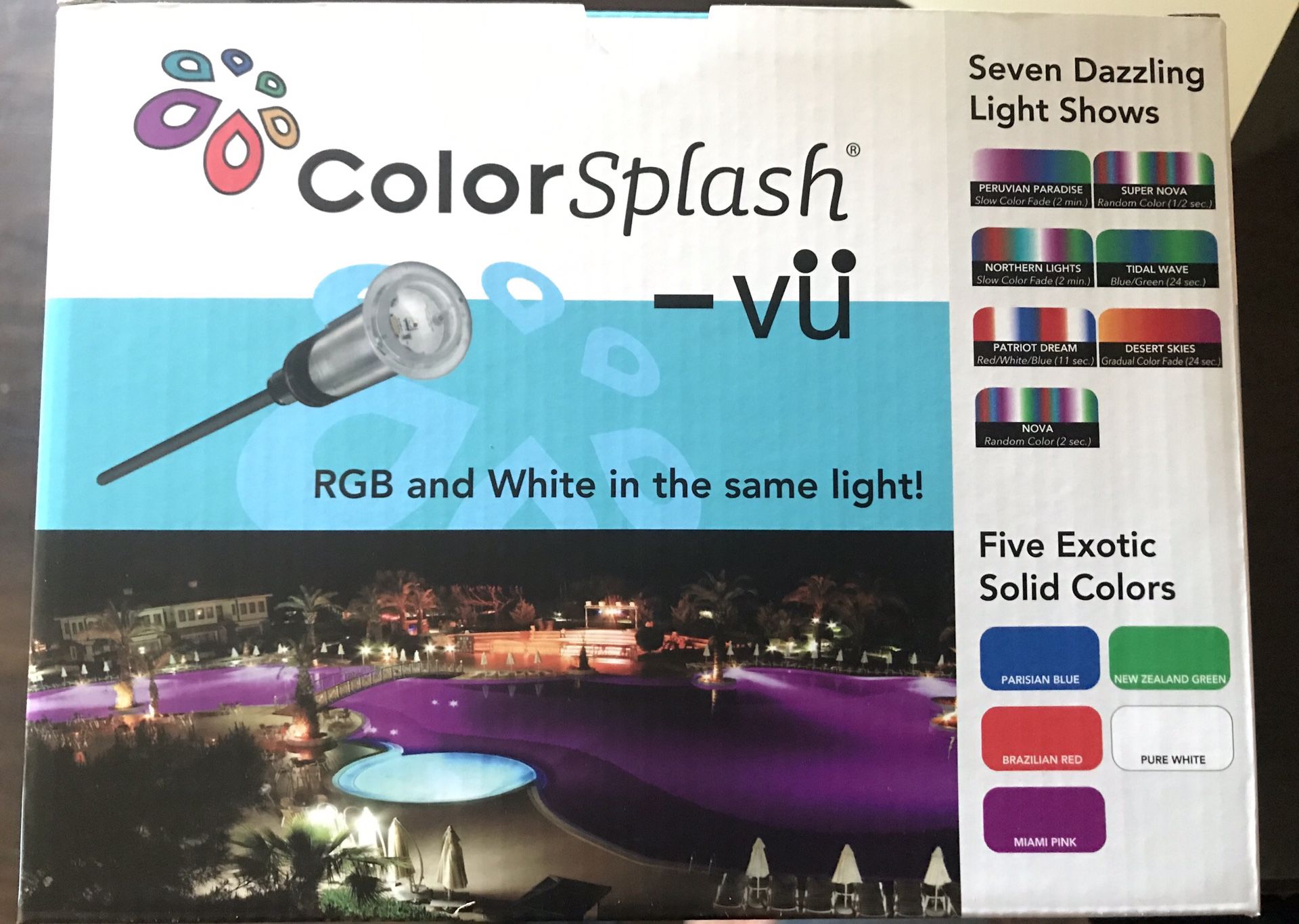 Pool Light Color Splash VU Brand New In Box