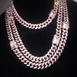 Rose Gold Red Rare imported Australian💎Lab Diamond.Simulated💎Look like Money without overspending 