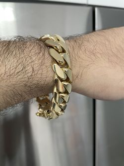 10k Solid 181 Grams 18mm Cuban Link Bracelet 9 Inch 
