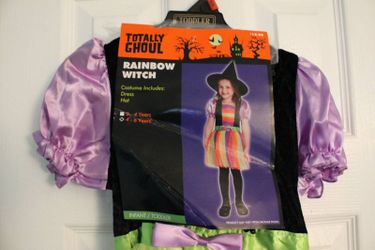 Rainbow Witch Little Girl's Halloween Costume Small (4-6 years) Totall