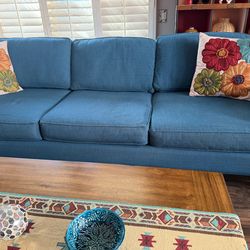 Sofa, teal blue